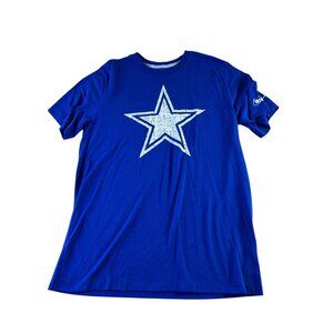 Dallas Cowboys NFL Nike T Shirt Size Large Blue Swoosh Short Sleeve Football